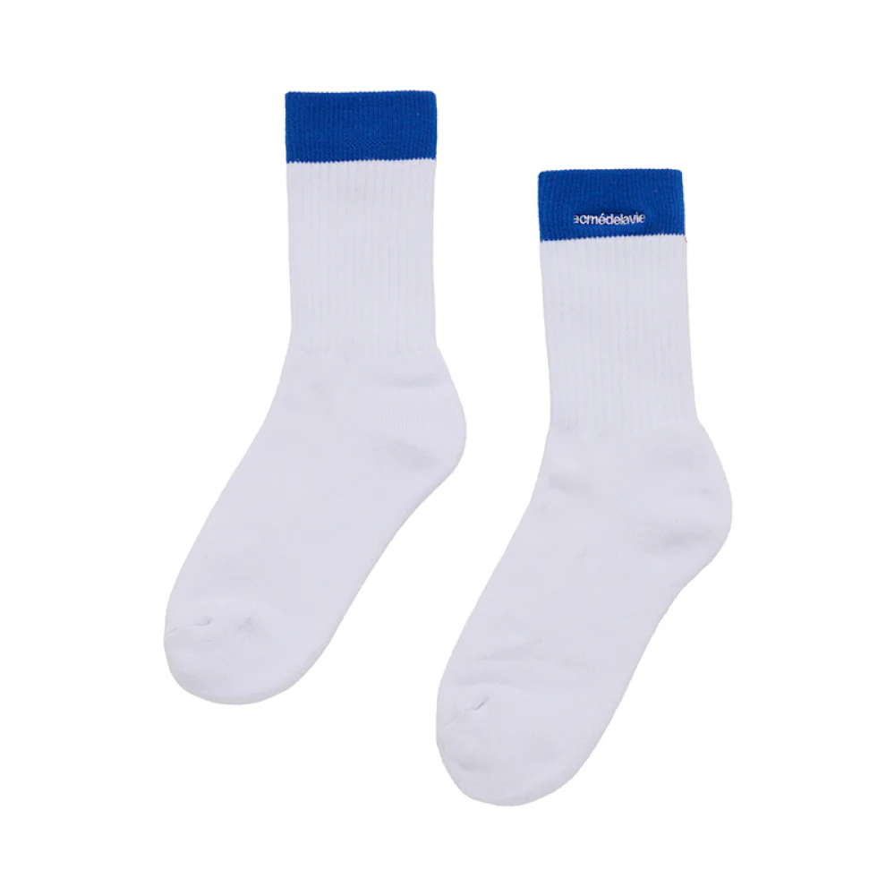 COLOR POINT LETTERING SPORTS SOCKS BLUE